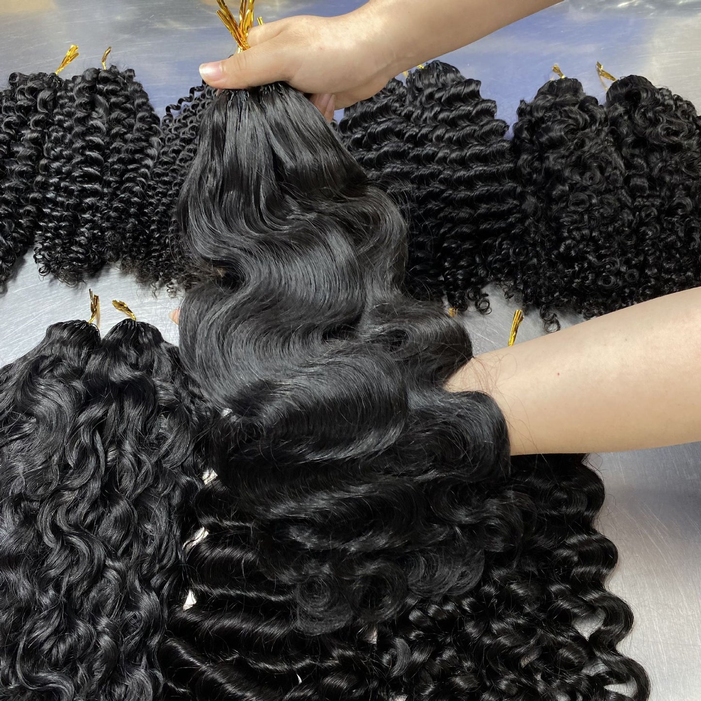 Casual Glamorous Crochet Extension Full Human Real Hair Wig