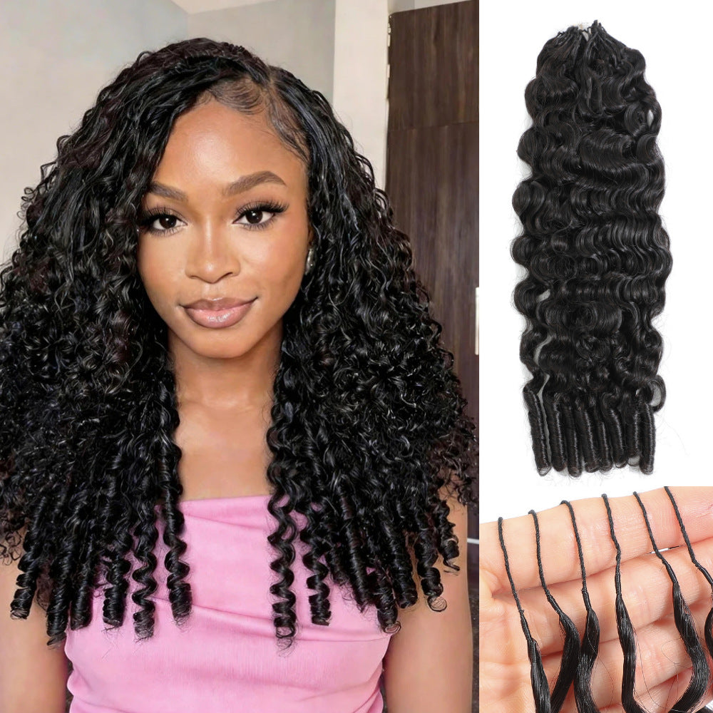 Comfortable Human Crochet Knitting Feather Extension Real Hair Wig