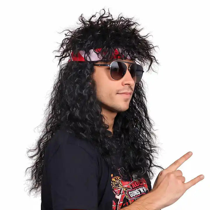 Hair Halloween Rock Music Party Headgear Men's Wig