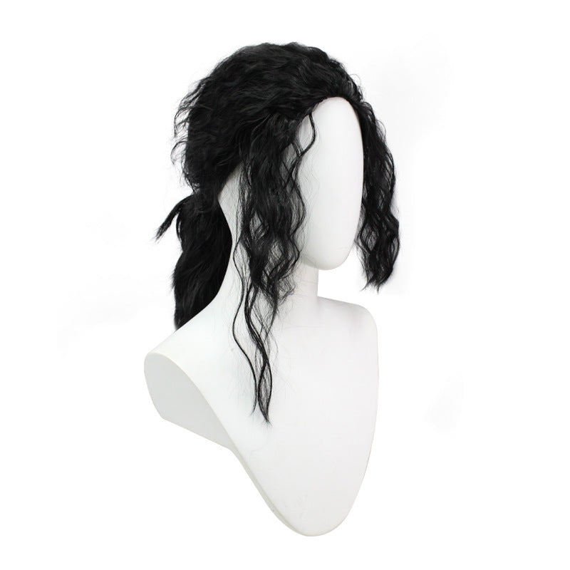 Jackson Rock Imitation Show Sketch Performance Stage Black Cos Wig