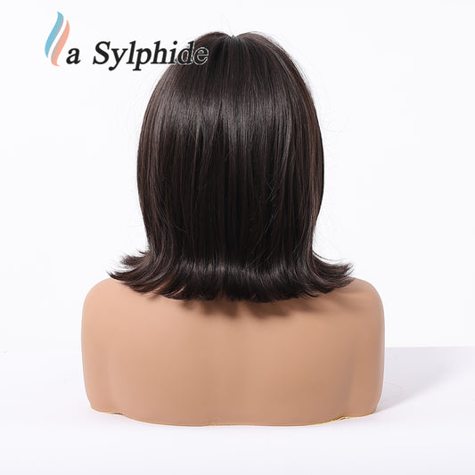 Seamless Artificial Outer Roll Full Top Mid-length Wig Short Curly Hair