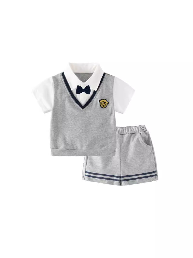 Children's Summer Short Sleeve Trendy Clothes Clothing Gentleman One Year Children's Suit