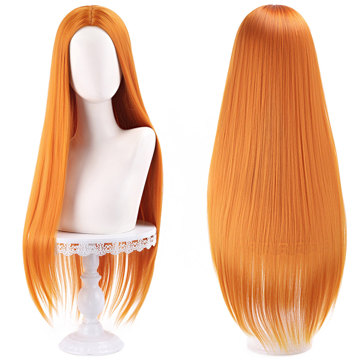 Main Universal Medium Scalp Black Hair Long Straight Wig