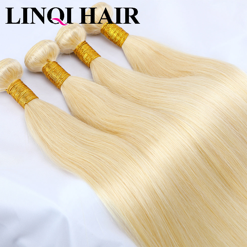 Cool Charming Pretty Weft Straight Strip Real Hair Wig