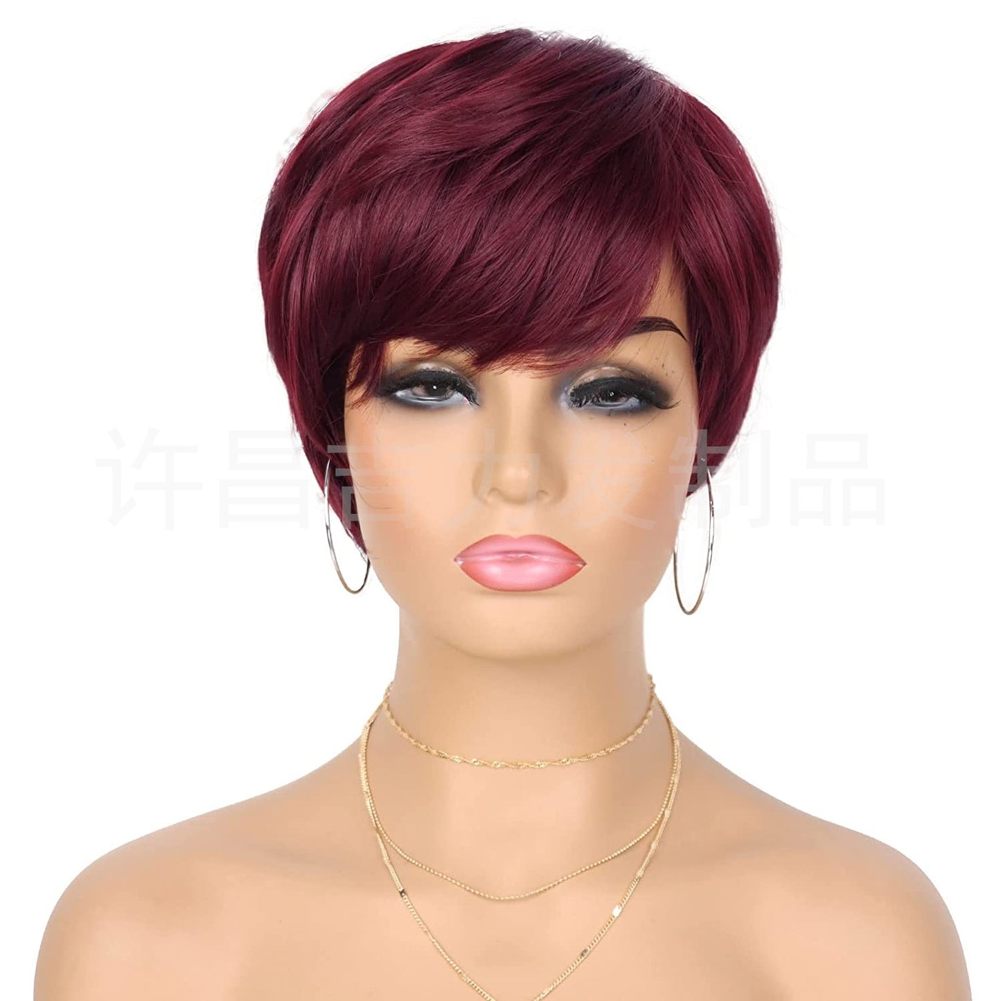 Charming Comfortable Mechanism Bangs Chemical Fiber Wig Short Straight Hair