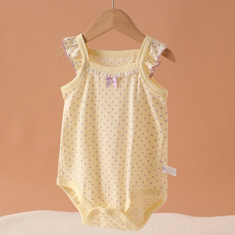 Summer Thin Rompers Sleeveless Triangle Cotton Breathable One-piece Jumpsuit, Climbing Suit