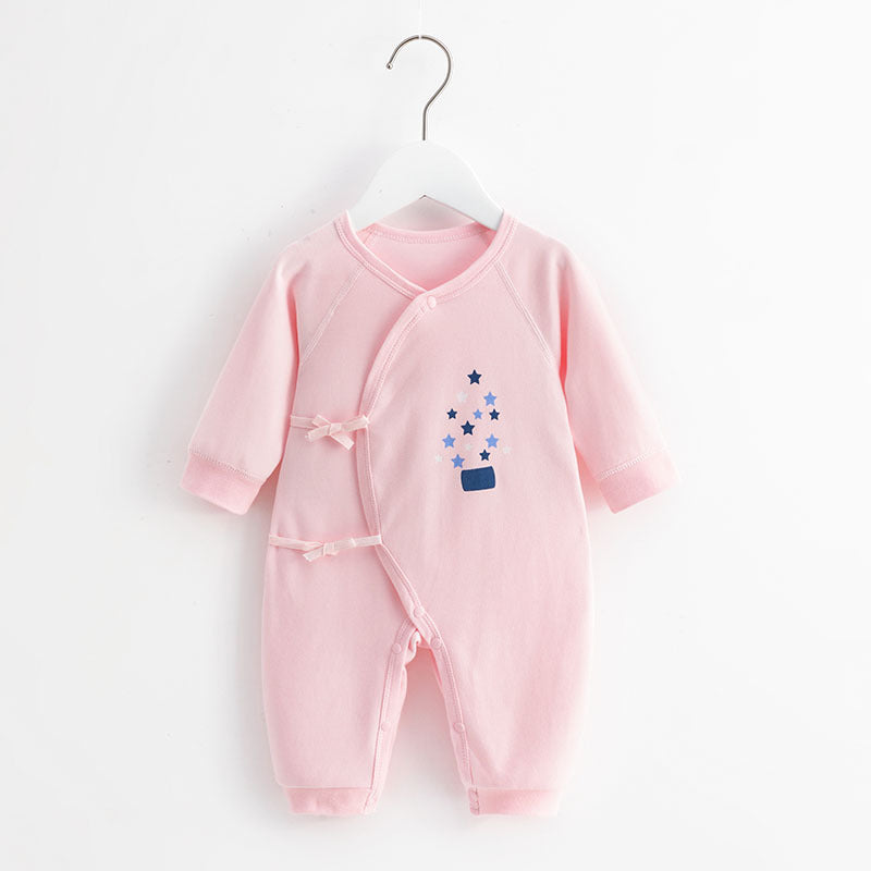 Rompers Born Boneless Cotton Closed Bellyband Crawling Jumpsuit, Climbing Suit