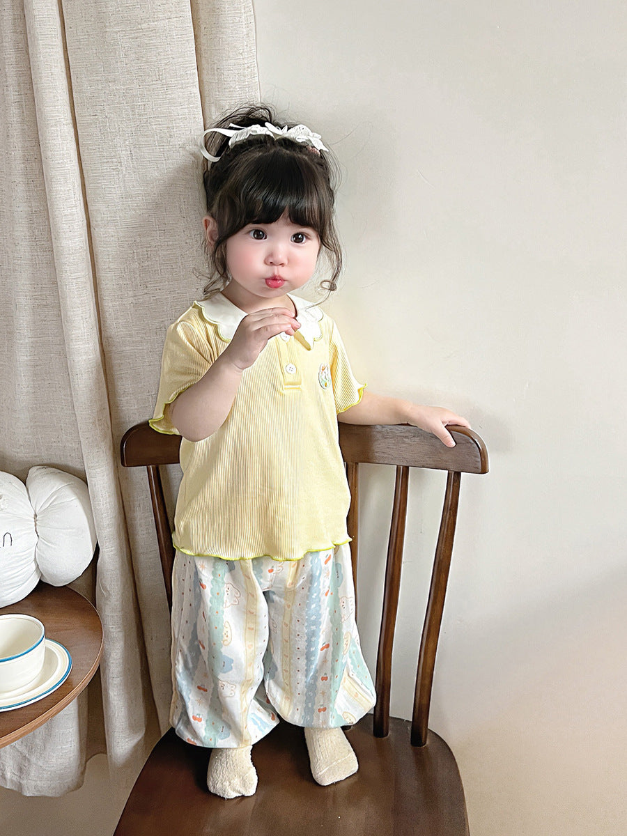 Cartoon Anti Mosquito Casual Outer Wear Trousers Pajama Korean Children's Pants