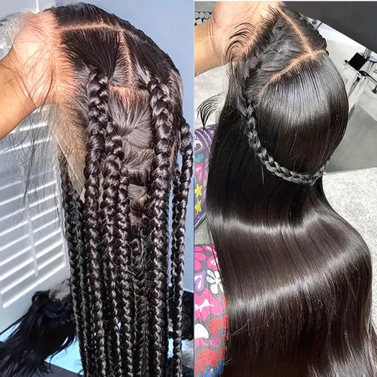 Front Lace Straight Hair Chemical Fiber Wig Long Curls