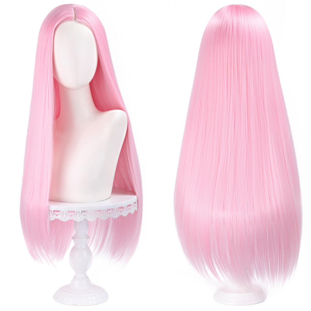 Main Universal Medium Scalp Black Hair Long Straight Wig
