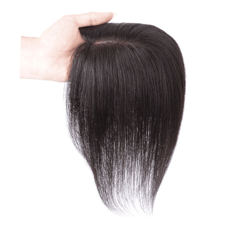 Super Thin Net Set Real Hair Fluffy Female Head Replacement Wig