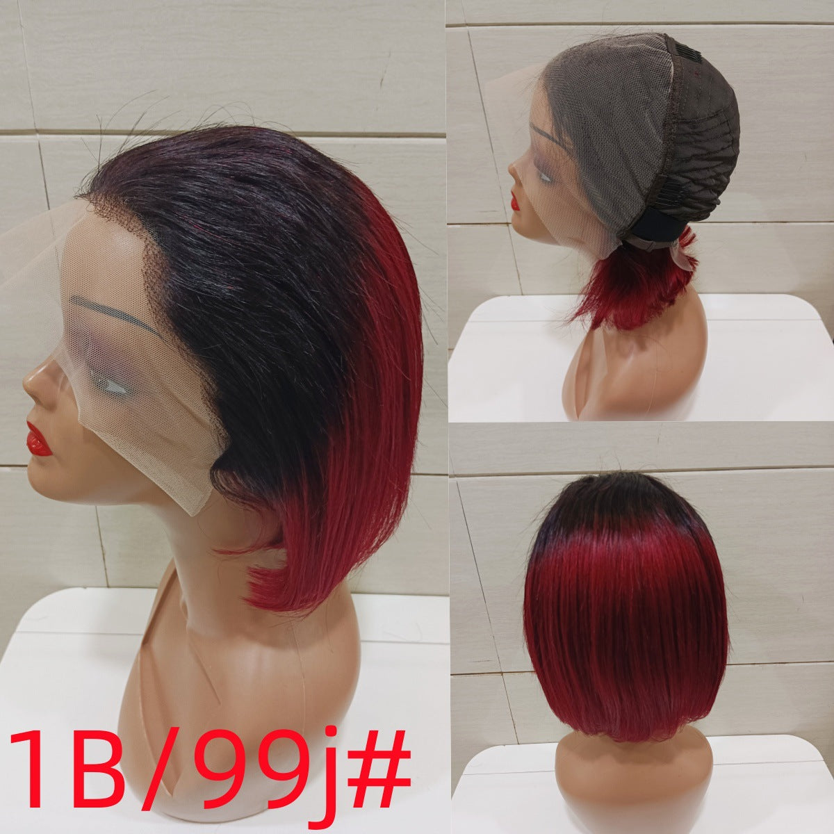 Trendy Slouchy Pretty Versatile Straight Bob Real Hair Wig