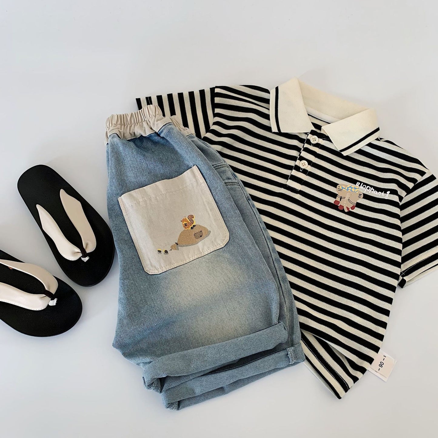 Children's Denim Summer Boys Solid Color Loose Shorts Children's Pants