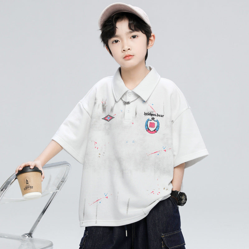 Glamorous Elegant Bear Summer Short-sleeved Shirt Children's T-shirt
