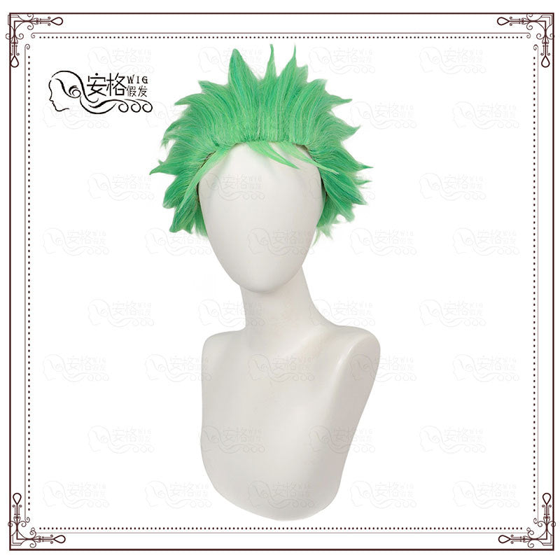 One Piece Pirate Hunter Green Algae Real Hair Wig