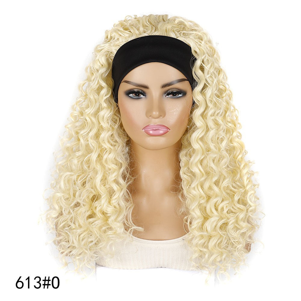 Hair Band Head Cover Export Curly Headband Sheath Wig Long Curls
