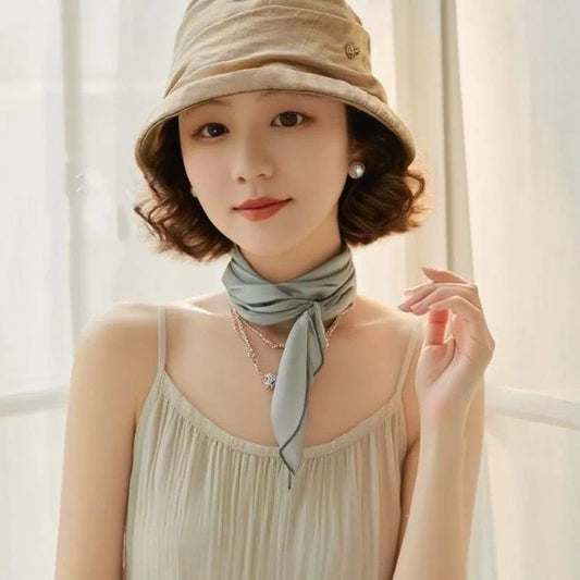 Hat Integrated Simple Pleated Fisherman Fashion Wig Short Curly Hair