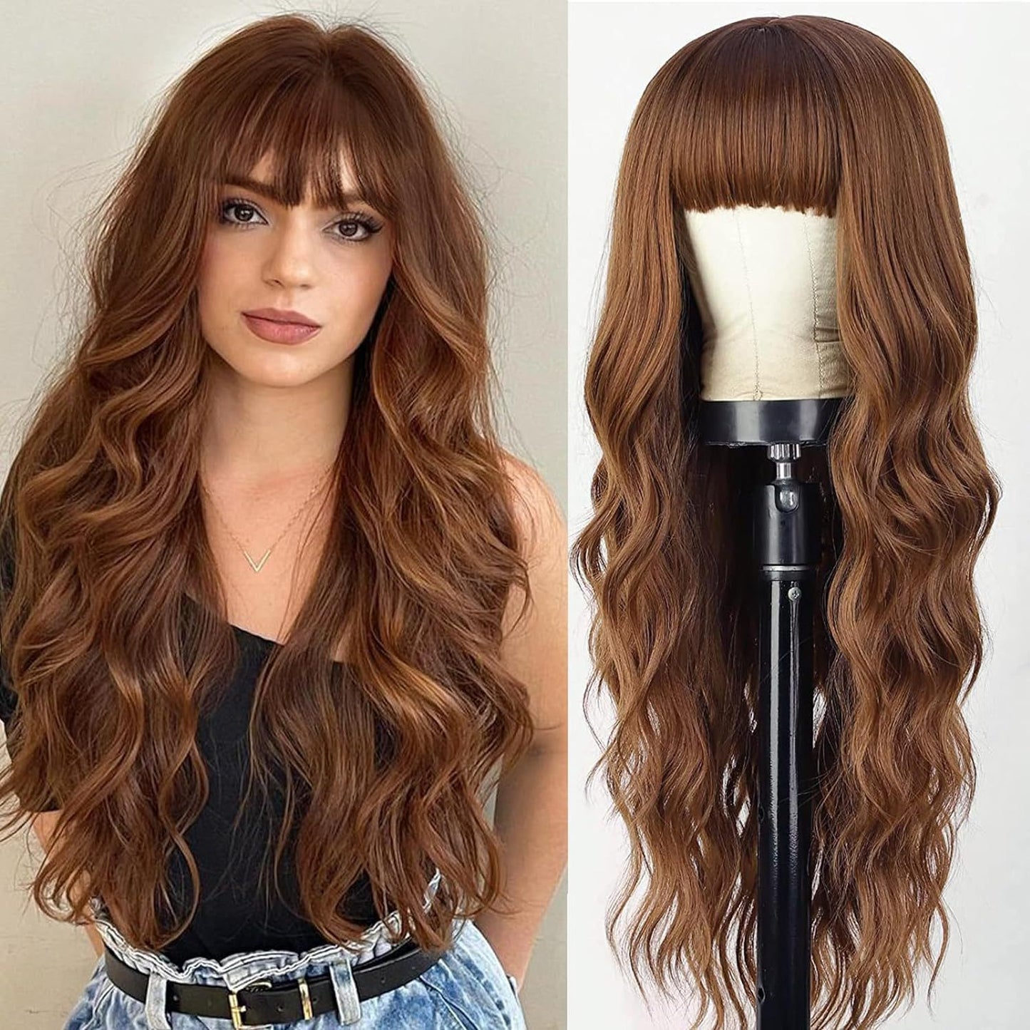 Women's Hair Dyeing Gradient Curly Big Wave Wig Long Curls