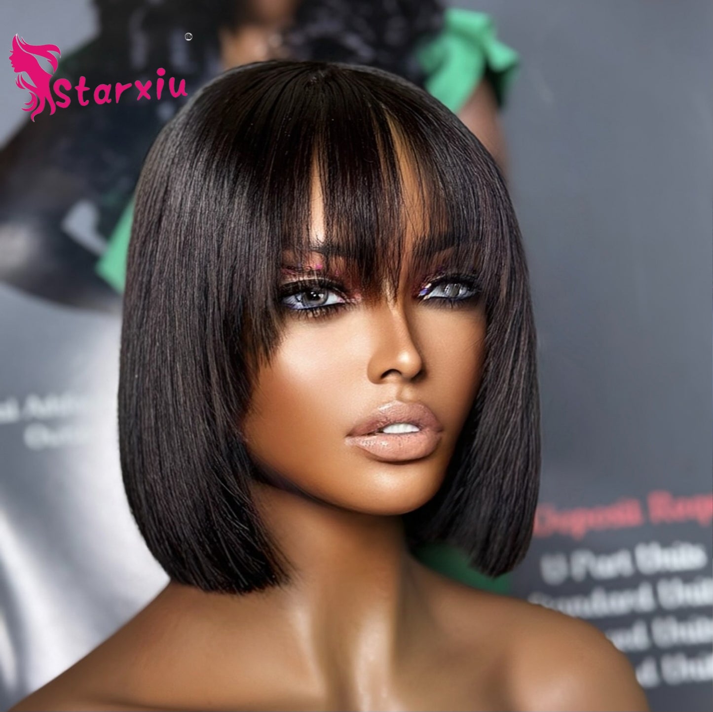 Innovative Beautiful Stylish Human Bangs Lace Real Hair Wig