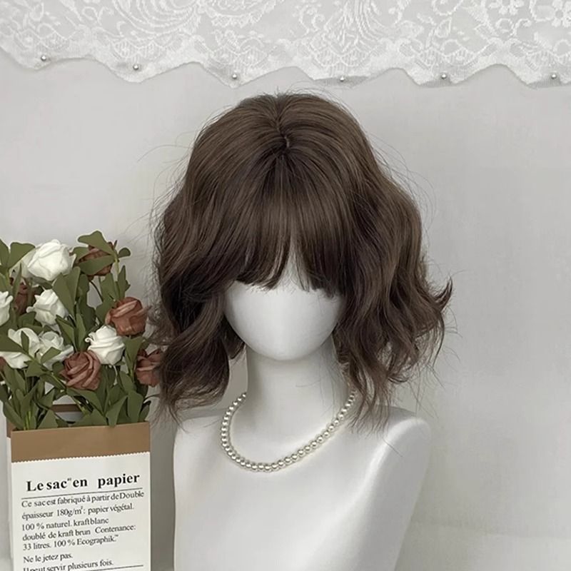 Cloud Female Small Curls Artificial Full Top Wig Short Curly Hair