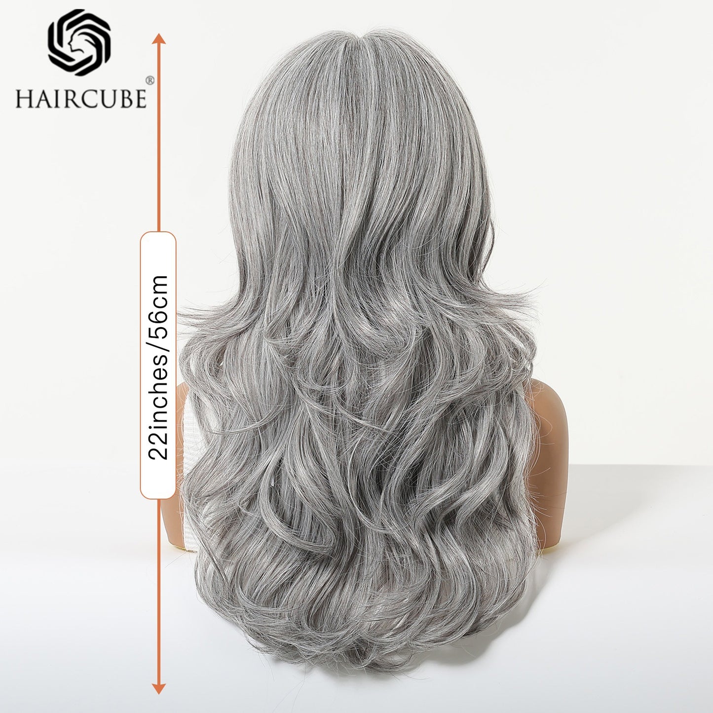 With Bangs Gray Can Be Divided Into Curly Hair Temperament Wig Long Curls