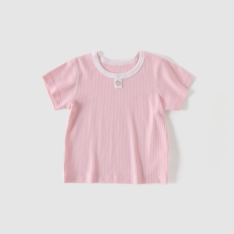 Star Summer Infant Ice Cream Split Set Short Sleeve Two-piece Jumpsuit, Climbing Suit