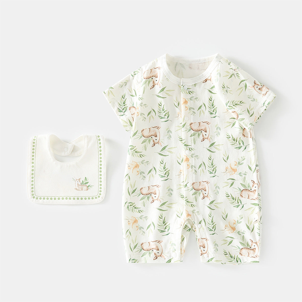 Sleeve Rompers Summer Ice Oxygen Cotton Thin Romper Infant Air Jumpsuit, Climbing Suit