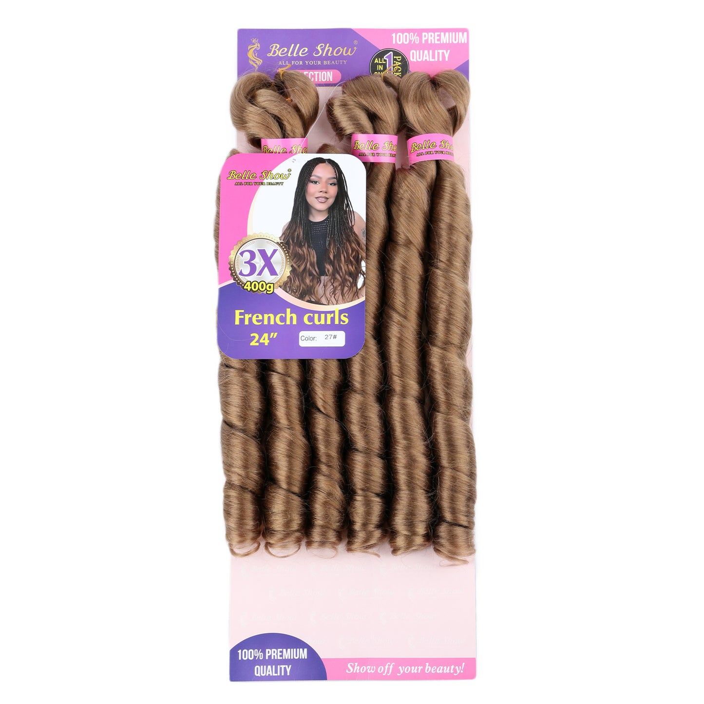 Fiber Low Temperature Tube Curved Large Wig Long Curls