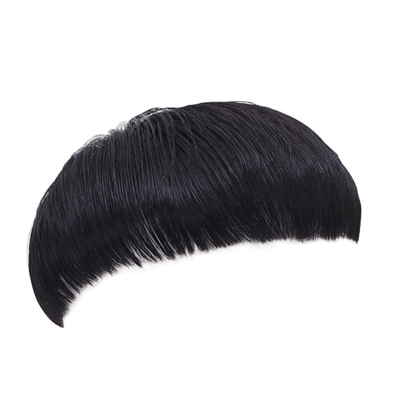 Men's Hair Piece Short Inch Natural Mechanism Real Human Men's Wig