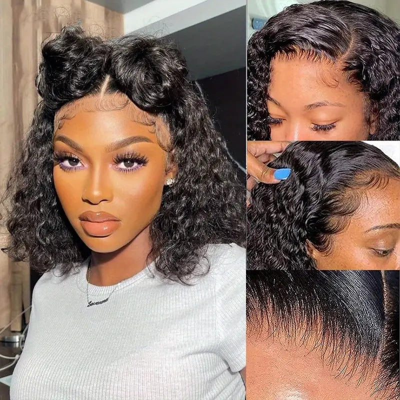 Women's Fashion Break-up Tube Wrapped Small African Wig Short Curly Hair