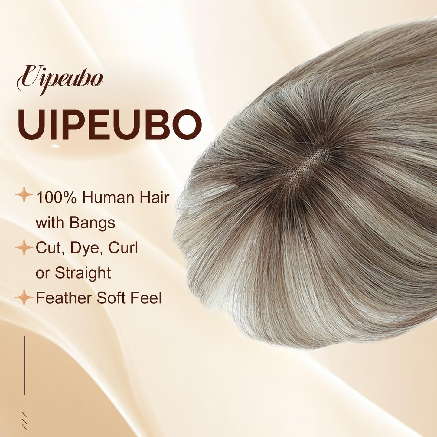Human Supplementing Piece Female Cover Thinning Real Hair Wig