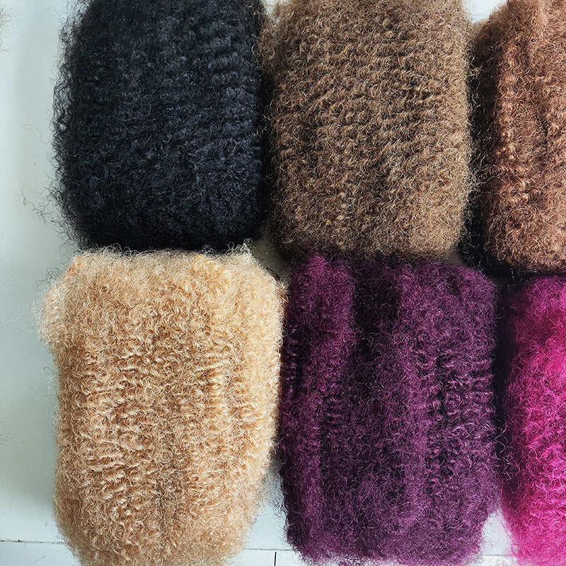 Attractive Afro Human Bulk For Twists Real Hair Wig