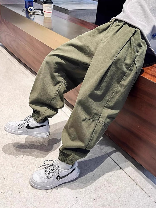 Children's Big Autumn Clothing Overalls Casual Boy Thin Children's Pants