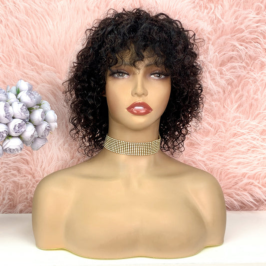 Trendy Charming Slouchy Durable Mechanism Human Real Hair Wig