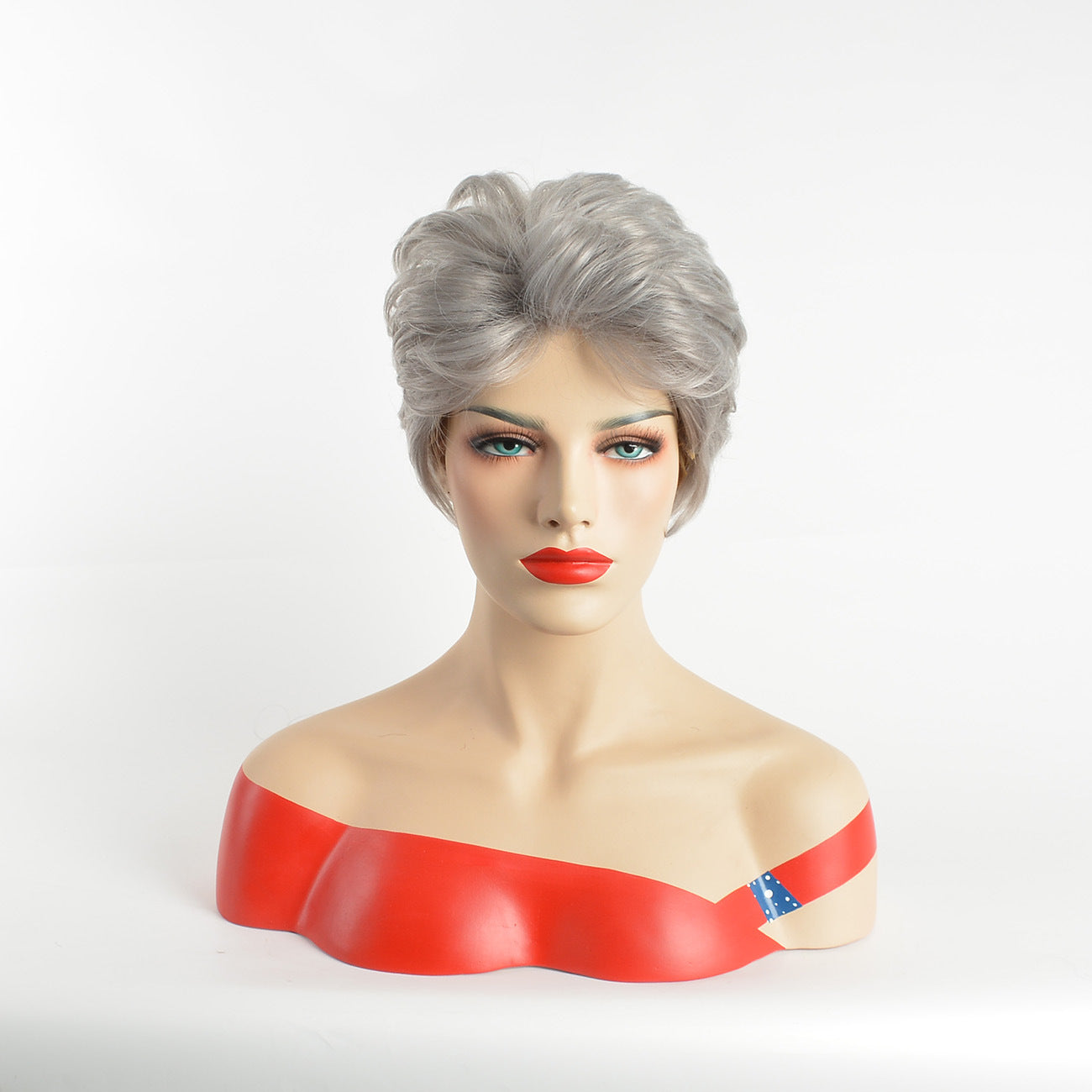 Women's Popular Grandma For Fiber Sheath Wig Short Curly Hair