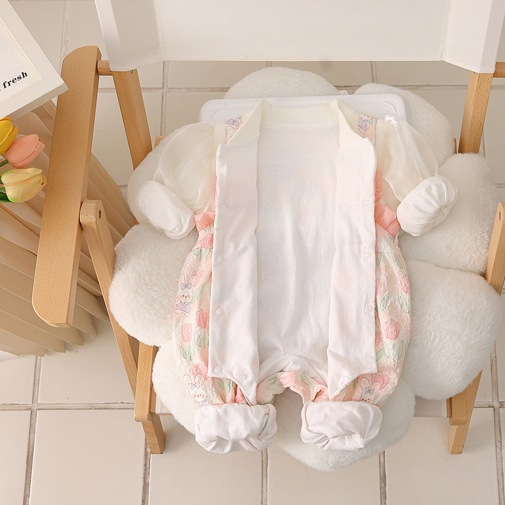 Autumn Jumpsuit Clothing Born Clothes Long Sleeve Tulip Early Jumpsuit, Climbing Suit