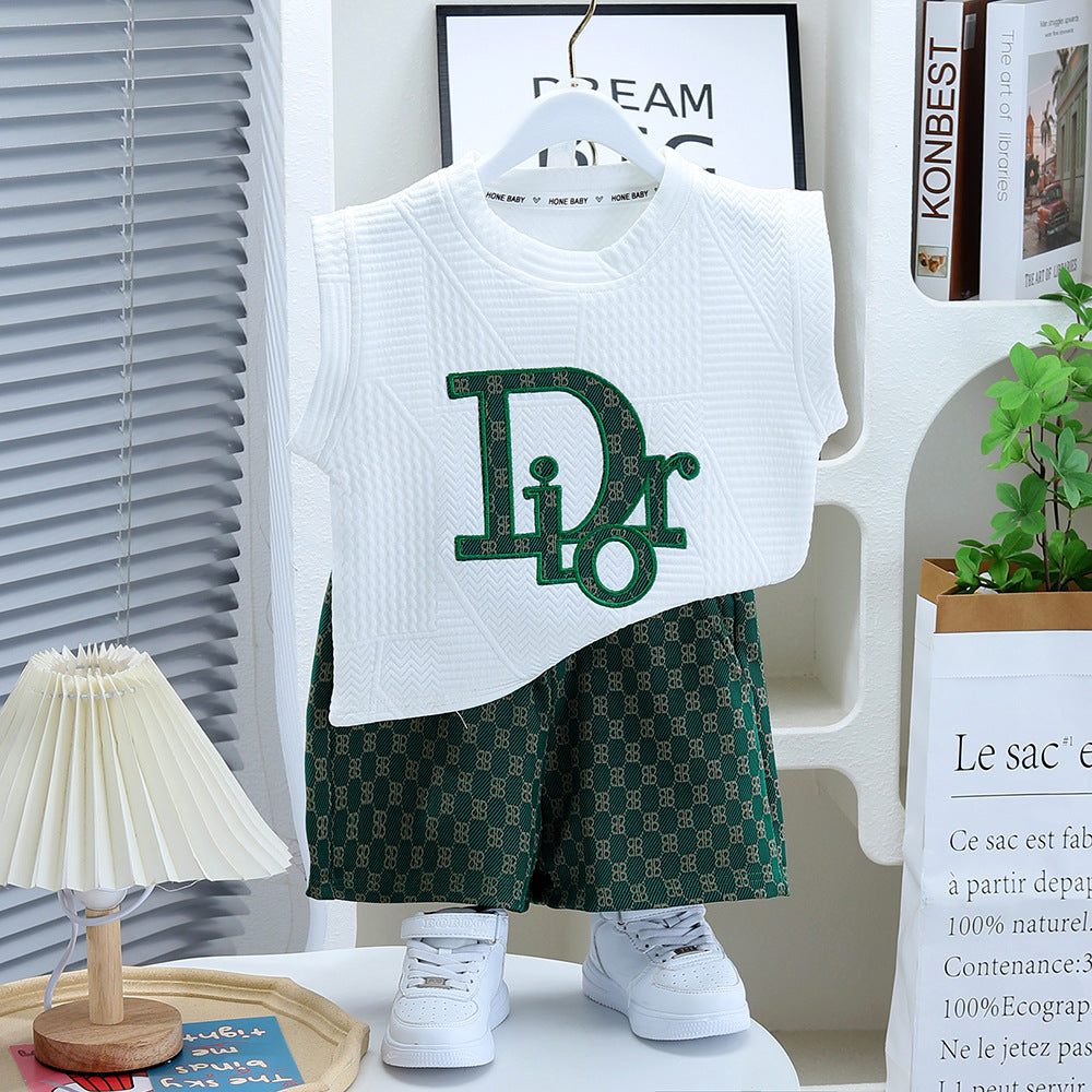Children's Embroidered Vest Clothes Cool Handsome Summer Children's Suit