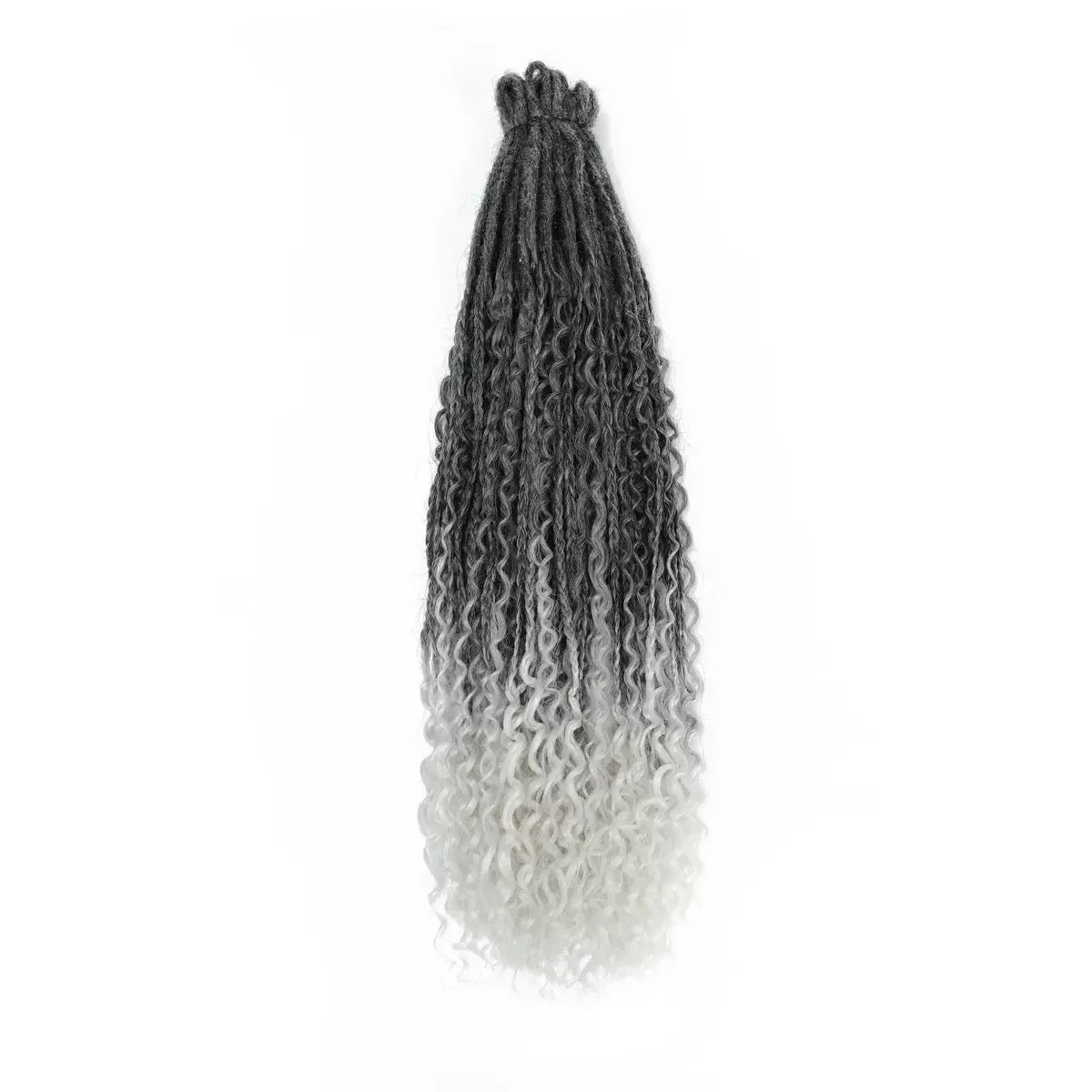 Three-strand Braid Double Tail Rolled Dreadlocks Other Wig