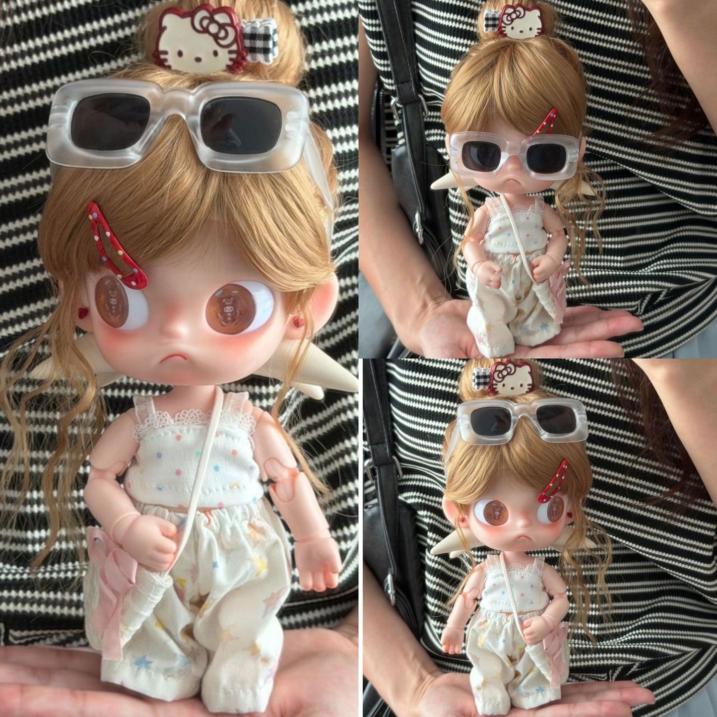 Ga Zi Curly Hair Straight Bangs Gingerbread Man Soft Silk Other Wig