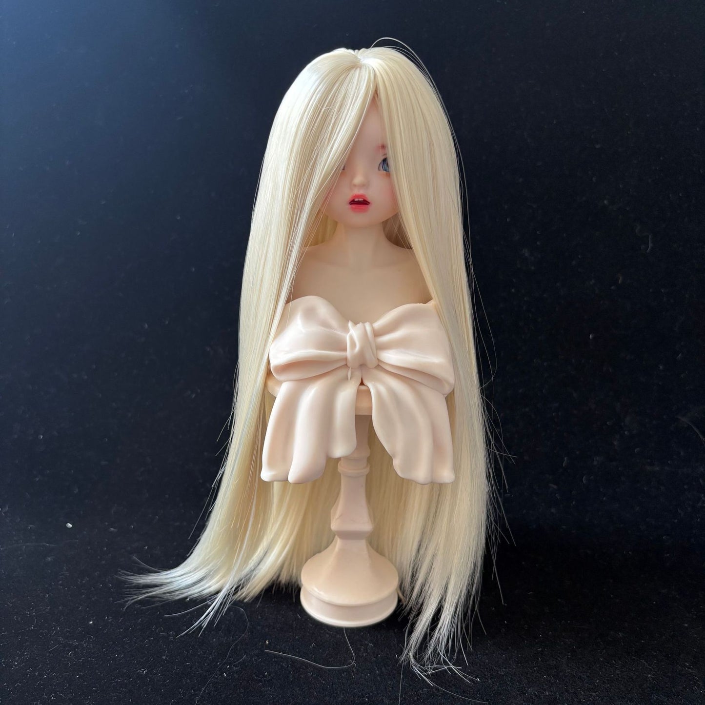 Points Soft Silk Long Bangs Straight Hair Cover Blank Cos Wig