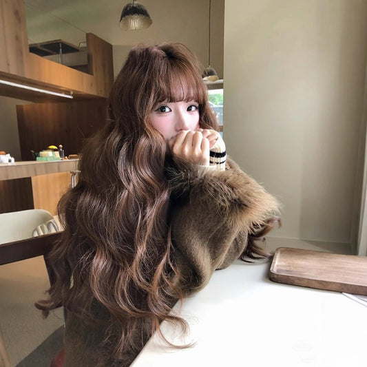 Coney Brown Big Wave Female Super Curly Hair Lolita Wig Long Curls