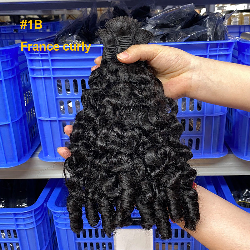 Innovative Charming Casual Human Bulk Band Real Hair Wig