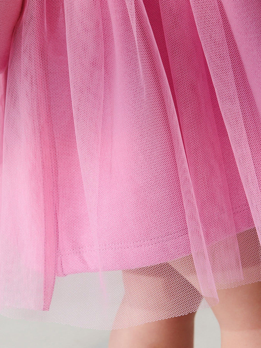 Long-sleeved Tulle Skirt Autumn Cotton Princess Children's Dress