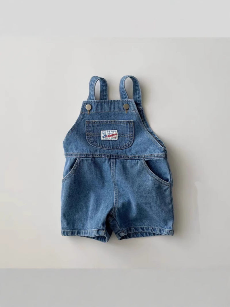 Korean Style Boys Suspender Shorts Summer Fashionable Stylish Children's Pants