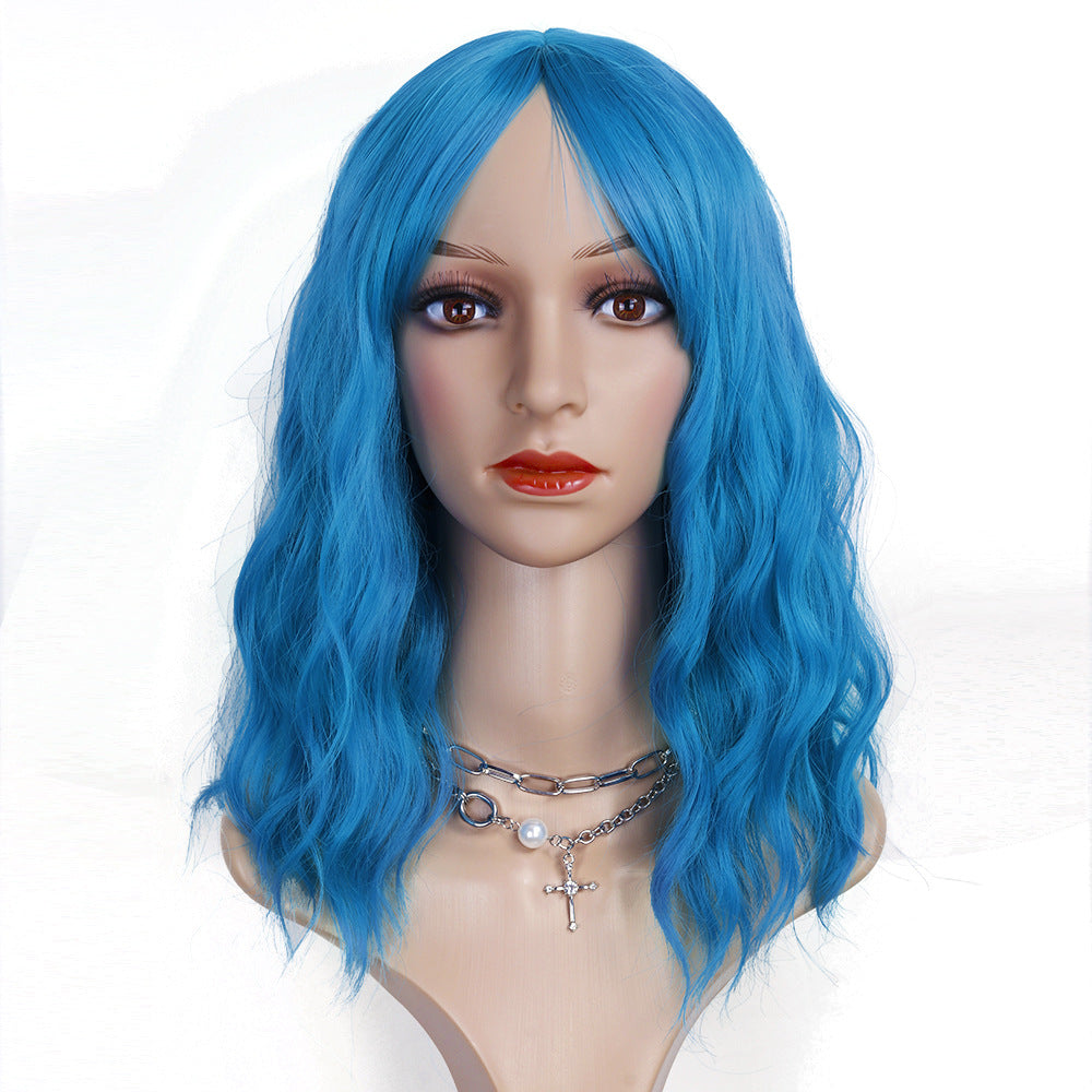 Chemical Fiber Head Cover Color Optional Wig Short Curly Hair