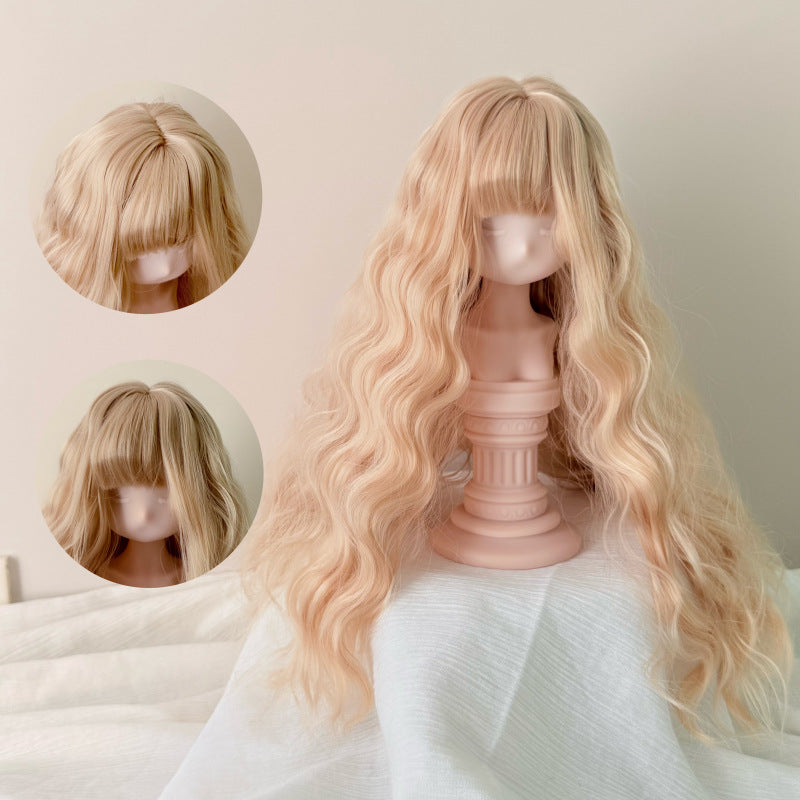 Silk Props With Bangs Small Curls Hair Cos Wig