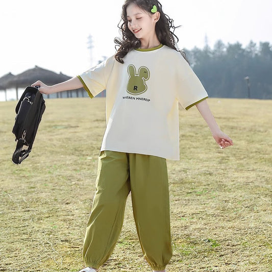 Children's Short Sleeve T-shirt Young Teen Clothing Children's Suit
