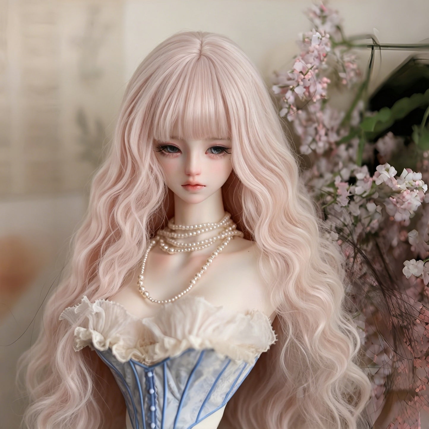 Doll Points Change Clothes Hair Optional Soft Silk Cos Wig