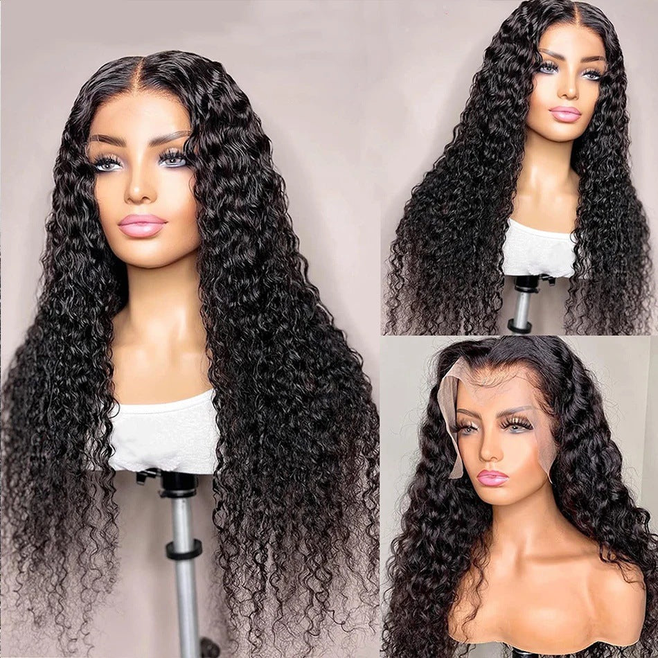 Water Wave Wigs Human Long Curly Real Hair Wig