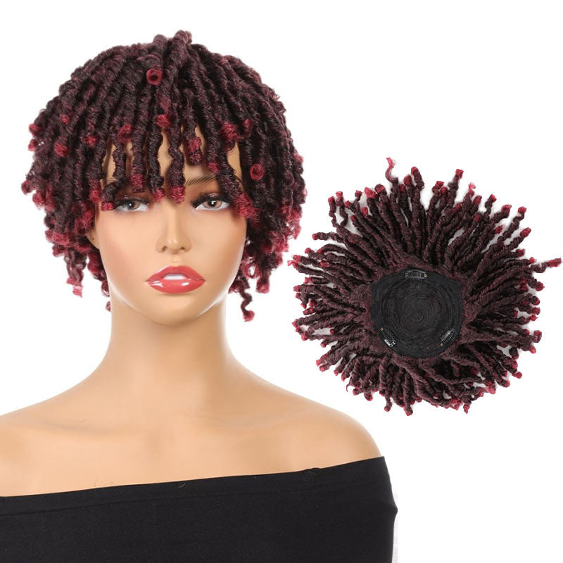 Tube Qu Black Direct Card Head Top Hip Hop Style Wig